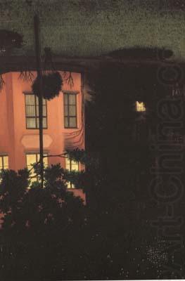 Nuncques, William Degouve de The Shuttered House of The Pink House (mk19) china oil painting image